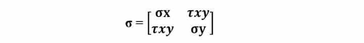 cauchy stress tensor stress components two two