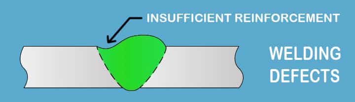 welding defects insufficient reinforcement