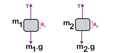 pulley formula fixed type example FBD blocks