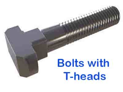 bolts with T heads