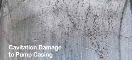 cavitation damage pump casing