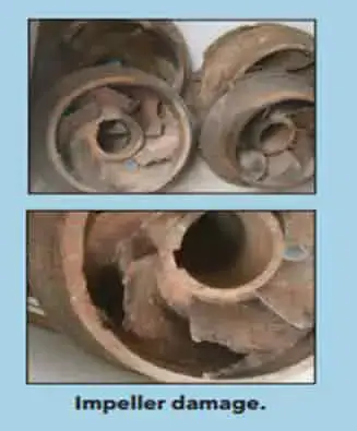 کاویتاسیون آسیب پروانه پمپ