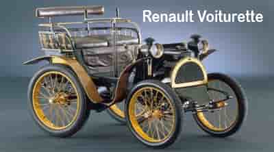 Sedan car models definition types Renault voiturette history