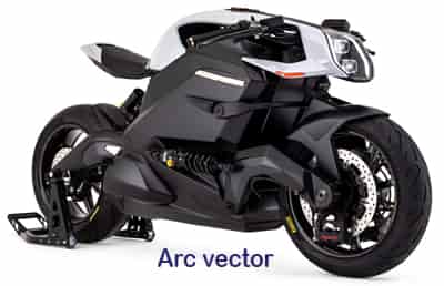 electric motorcycle arc vector