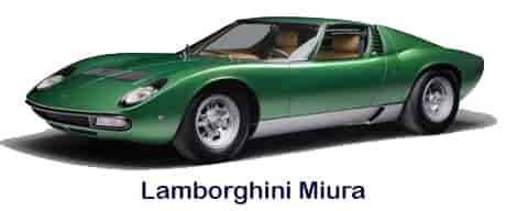car brands in Italy Italian makers companies Lamborghini Miura