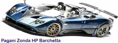 most expensive cars brands world pagani zonda hp barchetta