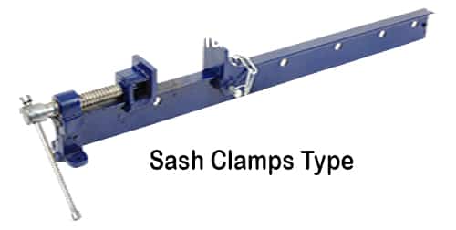 types of clamps sash