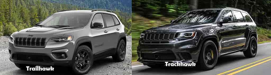 Jeep Trailhawk vs Trackhawk differences safety features